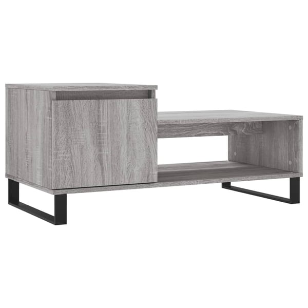 vidaXL sofabord 100x50x45 cm konstrueret træ Grå sonoma-eg