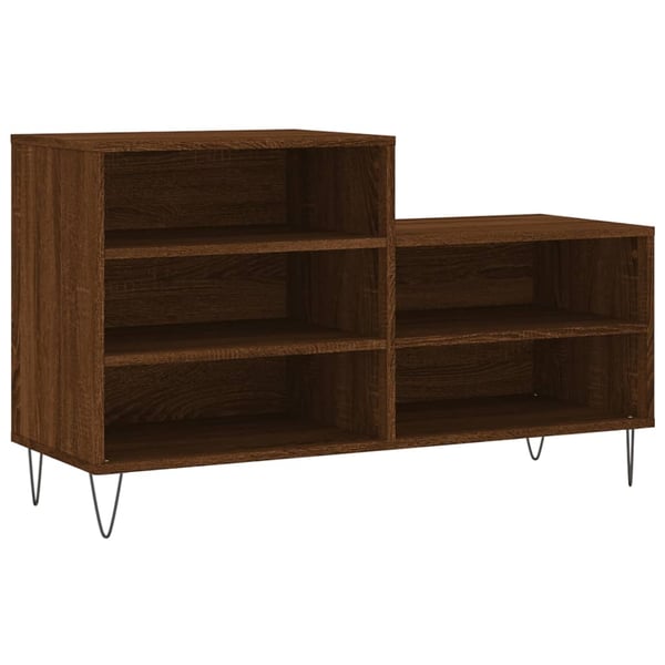 vidaXL Skoskap brun eik 102x36x60 cm konstruert tre