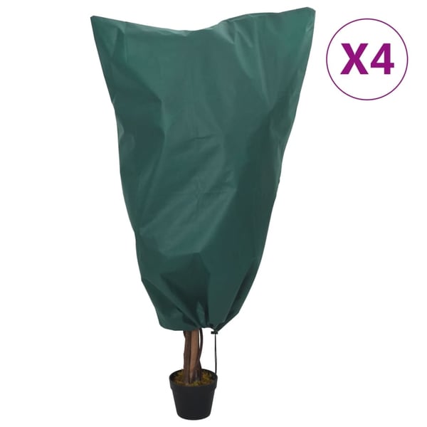vidaXL Plantefleecetrekk med snor 4 stk 70 g/m² 0,8x1 m