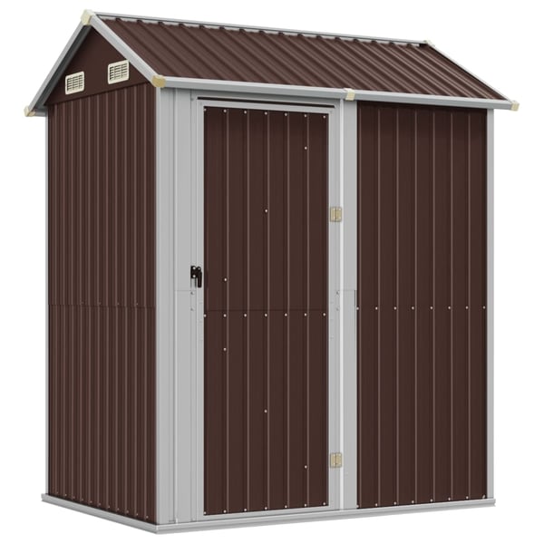 vidaXL haveskur 192x152,5x237 cm galvaniseret stål brun