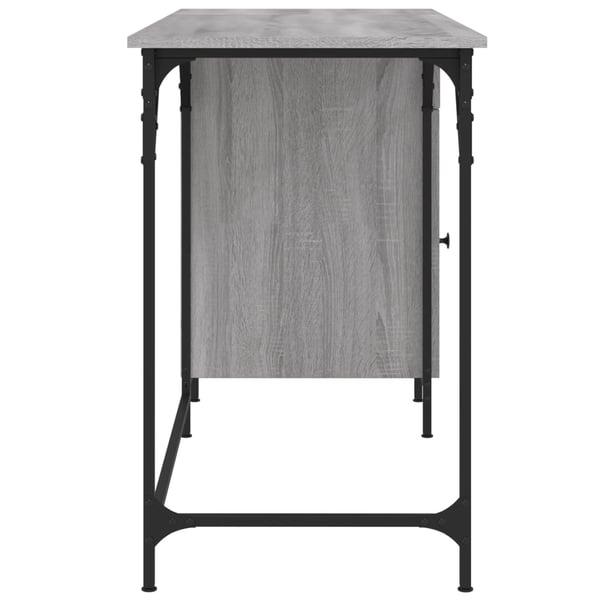 vidaXL computerbord 131x48x75 cm konstrueret træ grå sonoma-eg