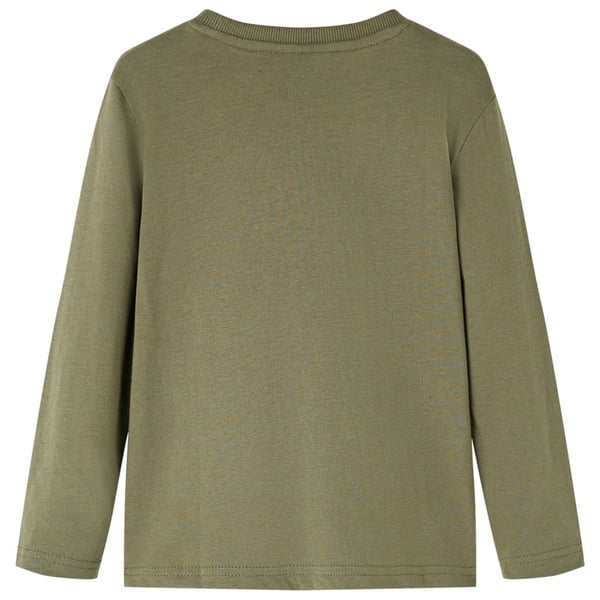 vidaXL Lasten pitkähihainen T-paita khaki 104
