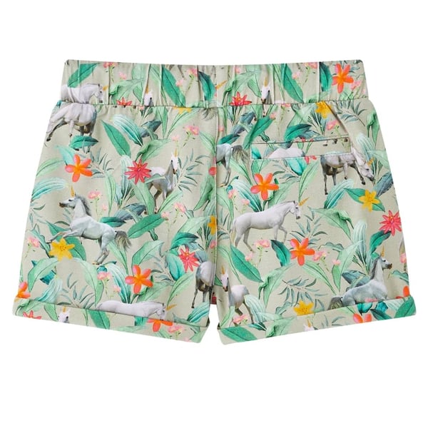 vidaXL Barneshorts med snor lysekaki 116