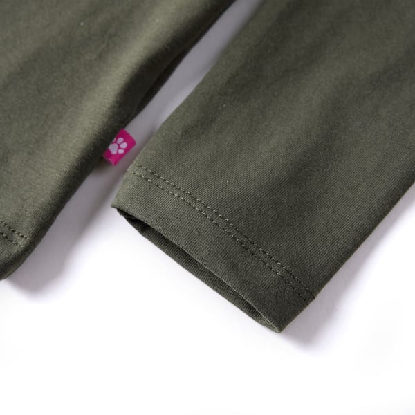 vidaXL Lasten pitkähihainen T-paita khaki 140
