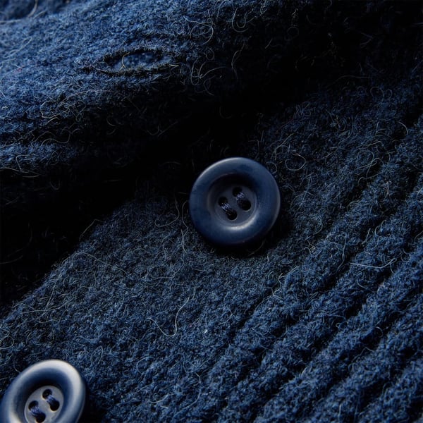 vidaXL Cardigan for barn strikket marineblå 116