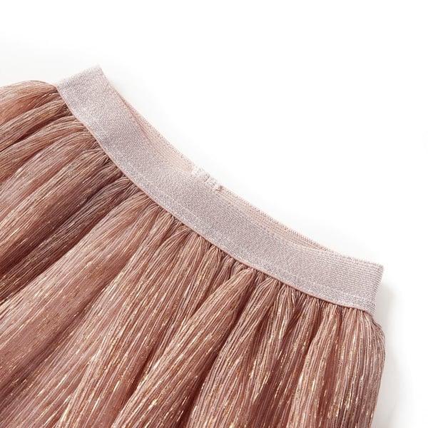 vidaXL Barneskjørt med glitter myk rosa 140