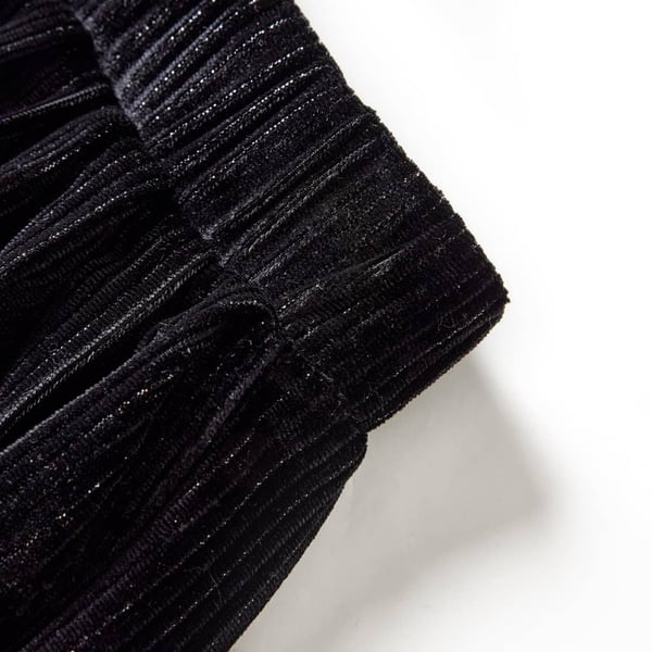 vidaXL Plissert skjørt for barn med lurex svart 104