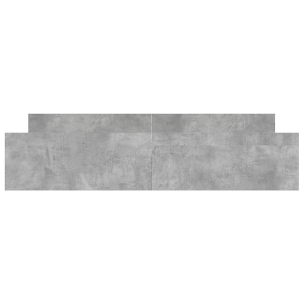 vidaXL Sengeramme med hode- og fotgavl betonggrå 200x200 cm