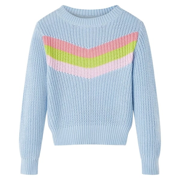 vidaXL Sweater til børn str. 104 strikket blå