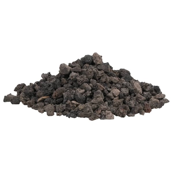 vidaXL vulkanske sten 25 kg 1-2 cm sort