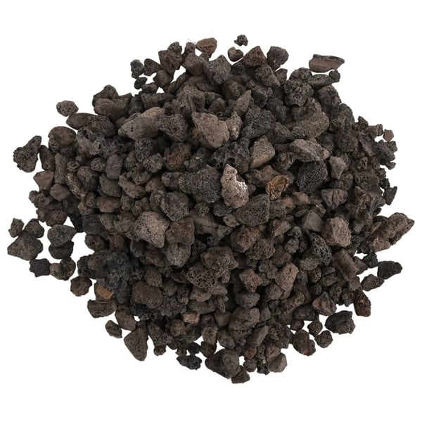 vidaXL vulkanske sten 25 kg 1-2 cm sort