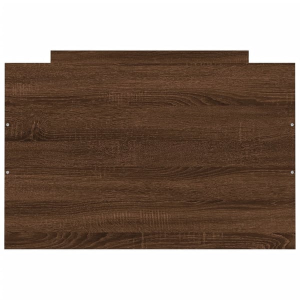 vidaXL Sengeramme med hode- og fotgavl brun eik 75x190 cm