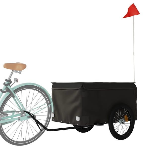vidaXL cykelanhænger 45 kg jern sort