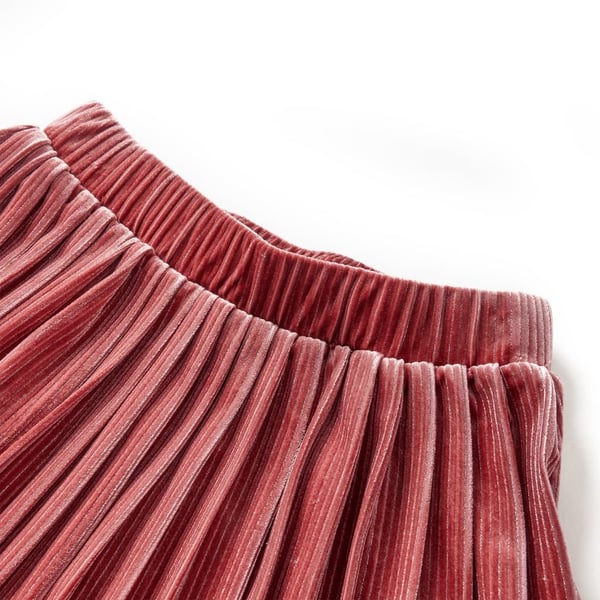 vidaXL Plissert skjørt for barn medium rosa 128