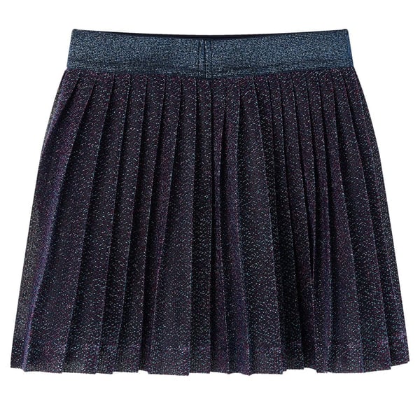 vidaXL Barneskjørt med glitter marineblå 128