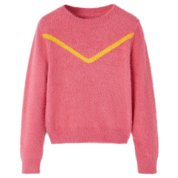 vidaXL Sweater til børn str. 128 strikket pink