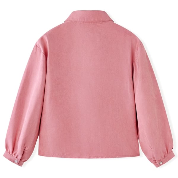 vidaXL Barnebluse med lanterneermer gammelrosa 140