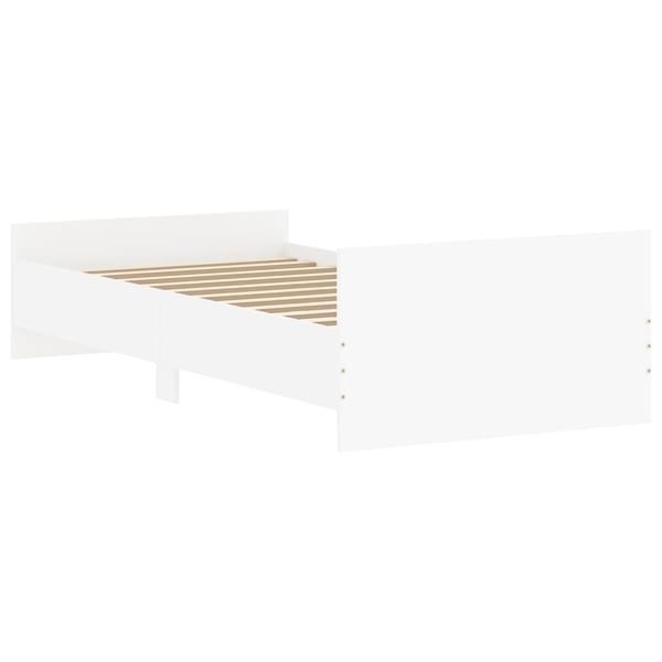 vidaXL Sengeramme hvit 90x190 cm konstruert tre