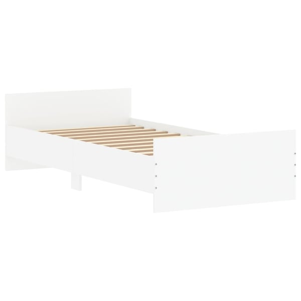 vidaXL Sengeramme hvit 90x190 cm konstruert tre