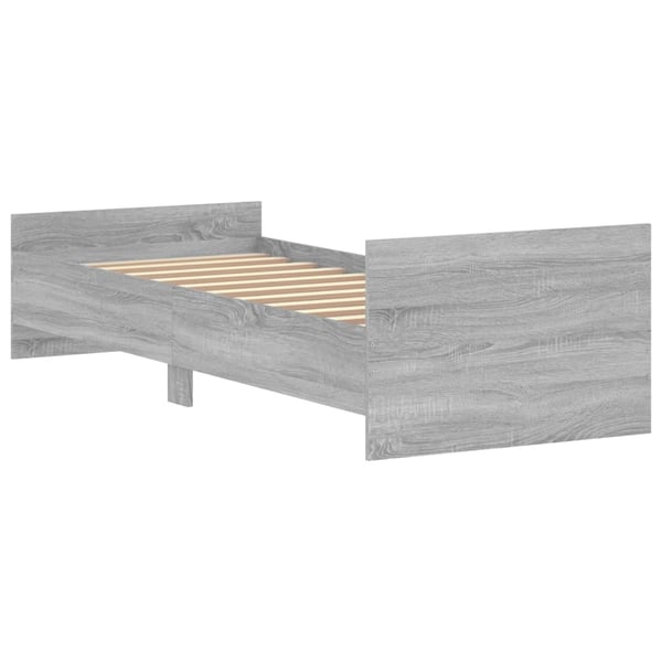 vidaXL Sengeramme grå sonoma 75x190 cm konstruert tre