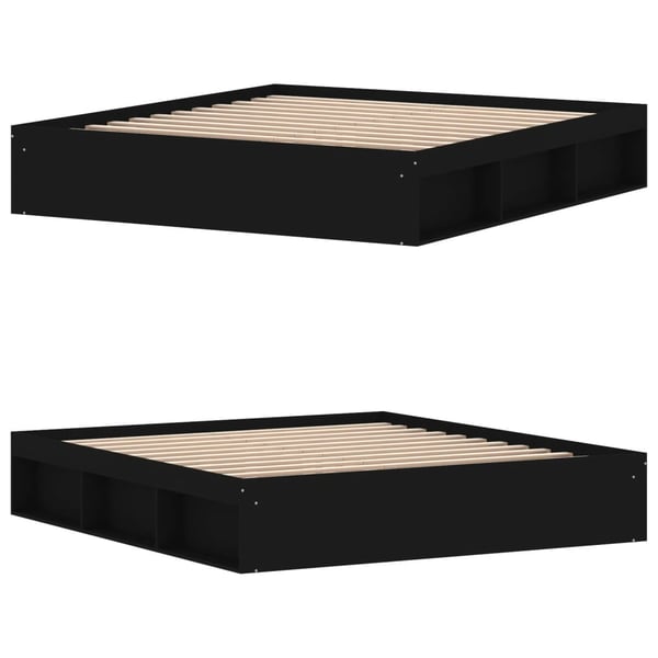 vidaXL Sengeramme svart 180x200 cm