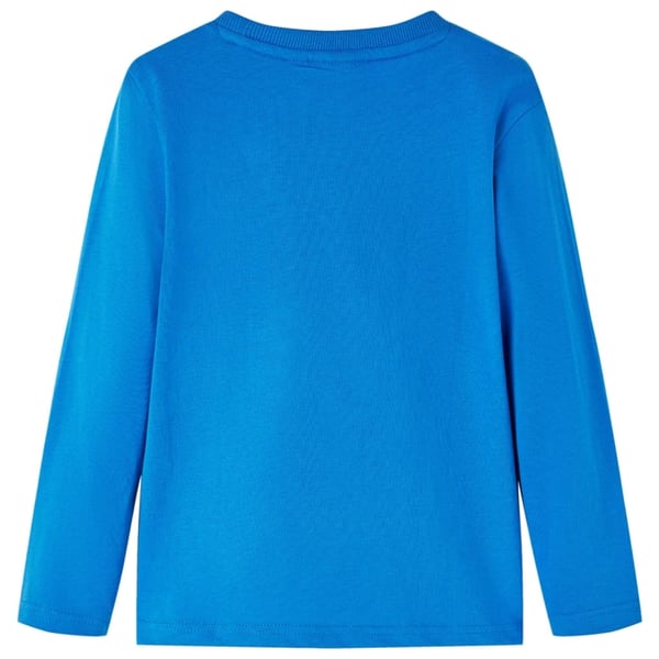 vidaXL Langærmet T-shirt til børn str. 128 koboltblå