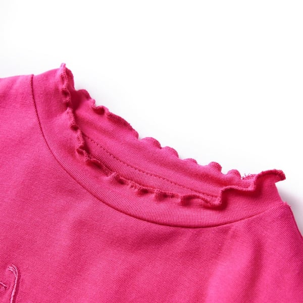 vidaXL T-shirt med långa ärmar för barn stark rosa 140
