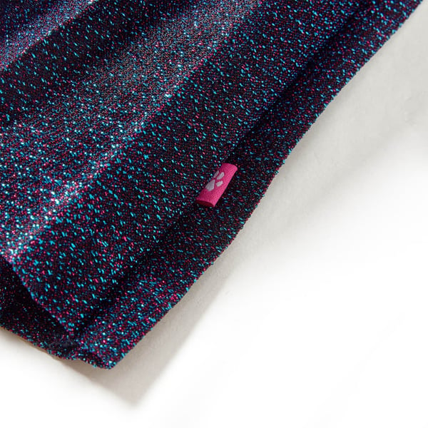 vidaXL Barneskjørt med glitter marineblå 116