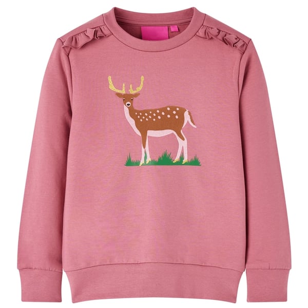 vidaXL Sweatshirt til børn str. 128 pink
