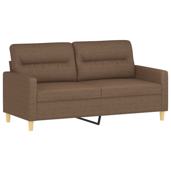 vidaXL sofasæt 2 dele med puder stof brun