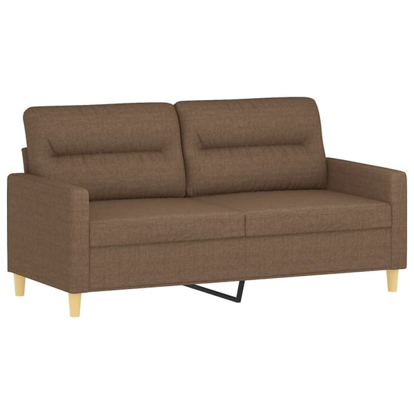vidaXL sofasæt 2 dele med hynder stof brun