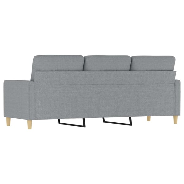 vidaXL 3-sitssoffa ljusgrå 180 cm tyg