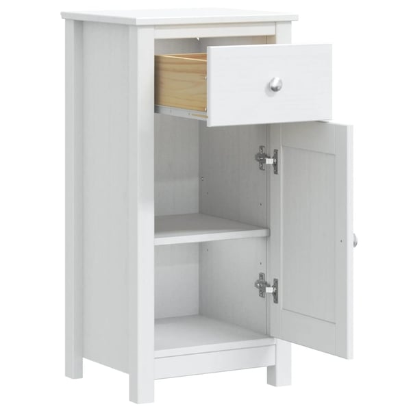 vidaXL Baderomsskap BERG hvit 40x34x80 cm heltre furu