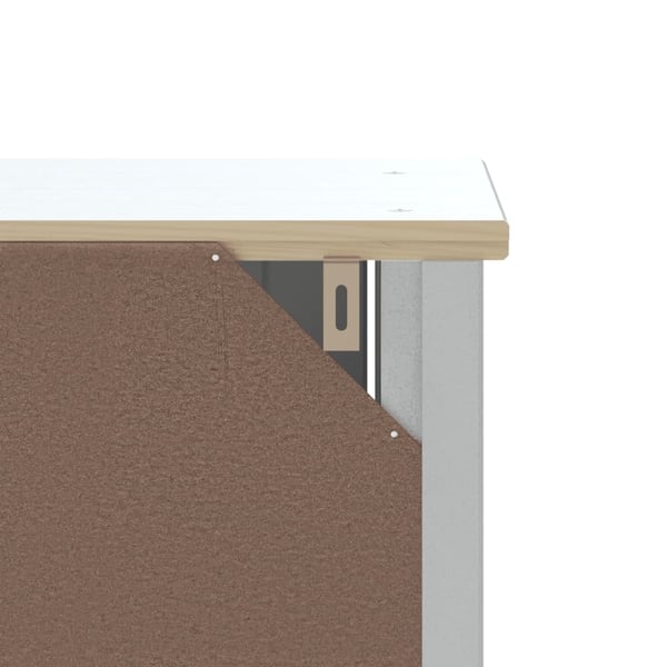 vidaXL Baderomsskap BERG hvit 40x34x80 cm heltre furu