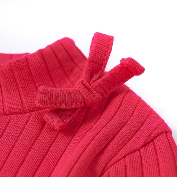 vidaXL Lasten pitkähihainen T-paita kirkas pinkki 128