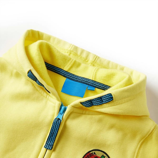 vidaXL Hettegenser for barn med glidelås lysegul 92