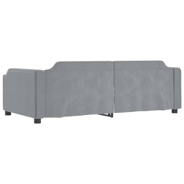 vidaXL daybed med udtræk og skuffer 90x190 cm stof lysegrå