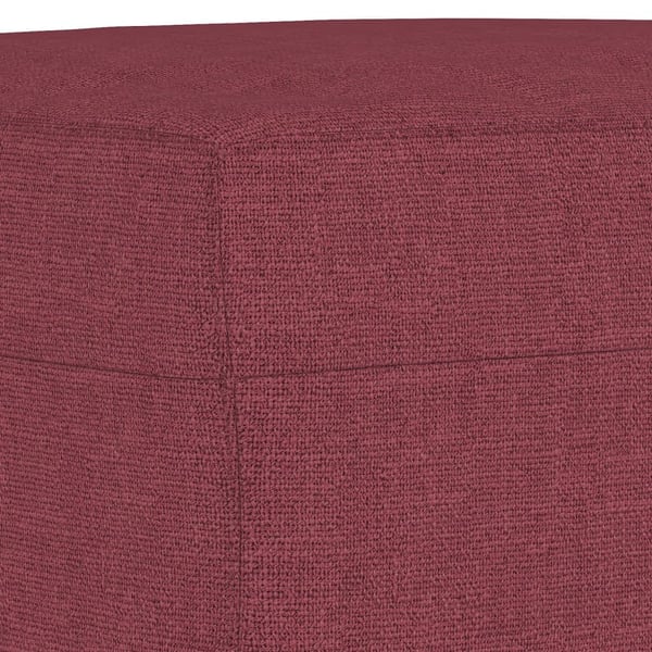 vidaXL sofasæt 3 dele med puder stof vinrød
