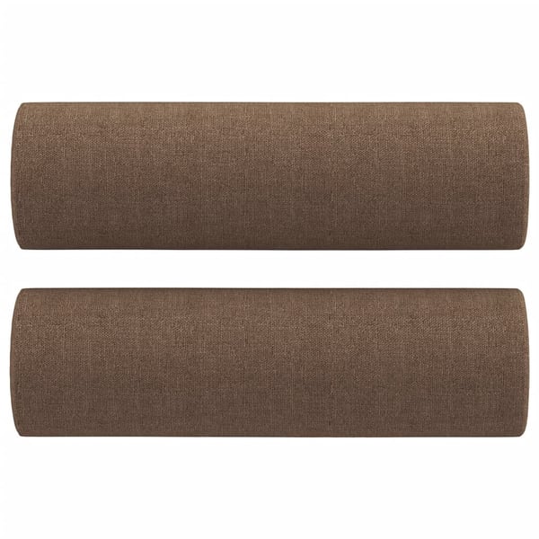vidaXL sofasæt 2 dele med puder stof brun