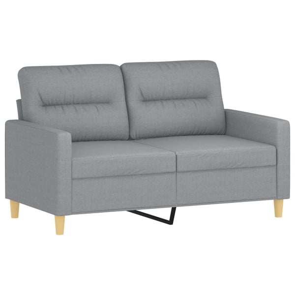 vidaXL sofasæt 4 dele med puder stof lysegrå