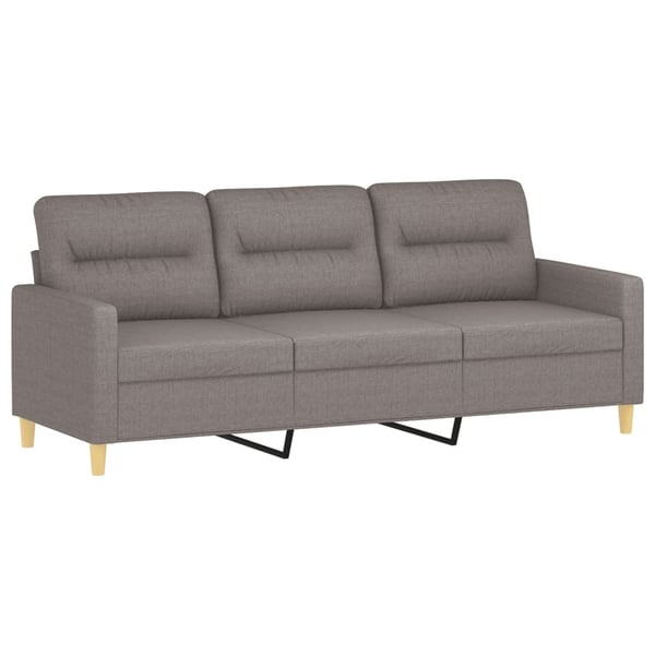vidaXL sofasæt 3 dele med hynder stof gråbrun