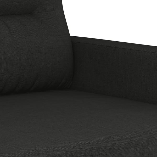 vidaXL sofasæt 3 dele med puder stof sort