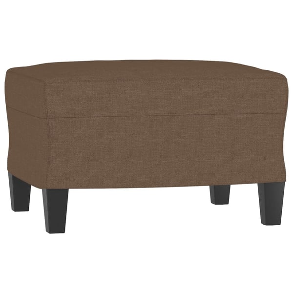 vidaXL 3-personers sofa med fodskammel 180 cm stof Brun