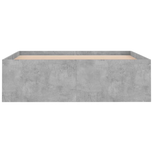 vidaXL Sengeramme betonggrå 120x190 cm