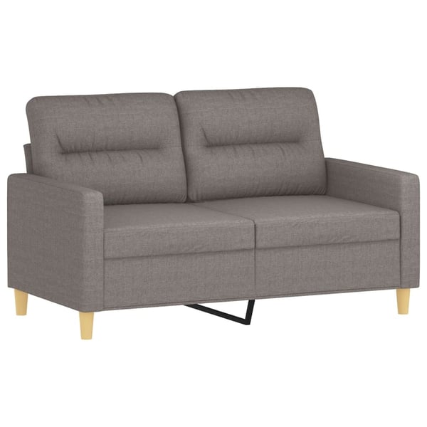 vidaXL sofasæt 2 dele med hynder stof gråbrun