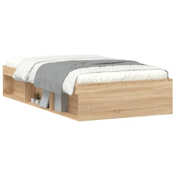vidaXL Sengeramme sonoma eik 90x190 cm