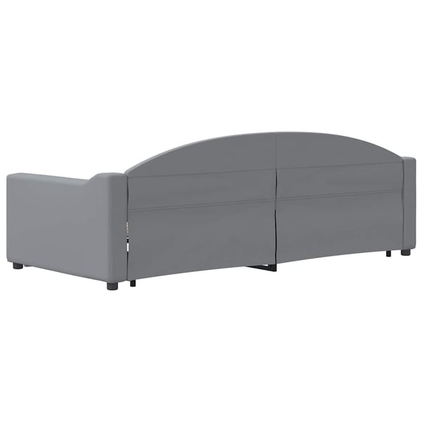 vidaXL daybed med udtræk og skuffer 90x200 cm stof lysegrå