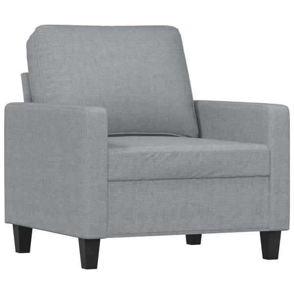 vidaXL sofasæt 3 dele med hynder stof lysegrå
