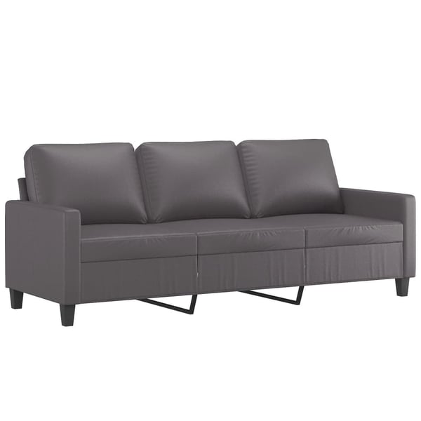 vidaXL sofasæt 4 dele med hynder kunstlæder grå