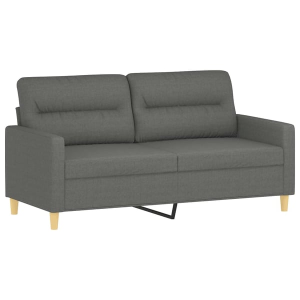 vidaXL sofasæt 2 dele med hynder stof mørkegrå